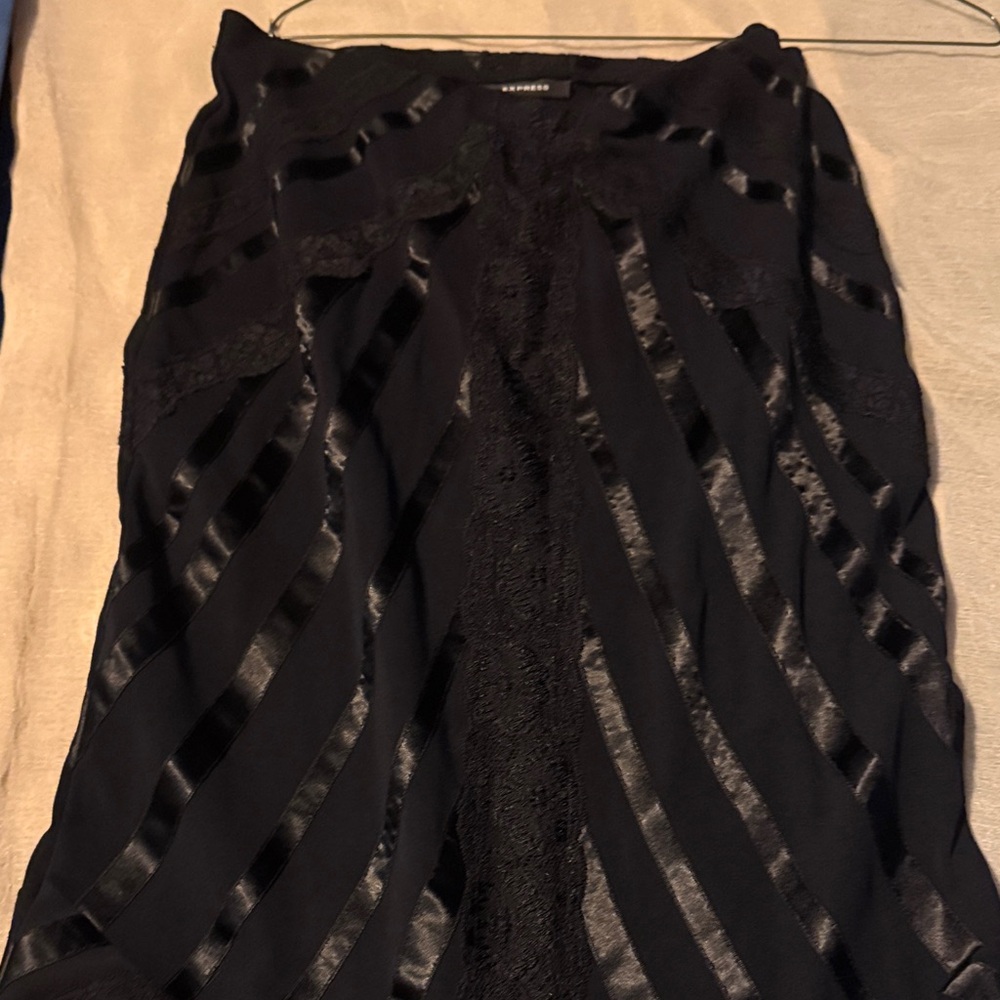 Elegant Black Lace Skirt